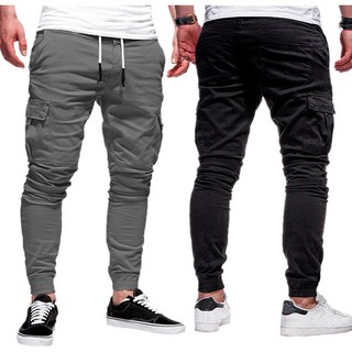 JF09 Fashionable Skinny Jogger Pants Cotton Pants For Men 5 Colors