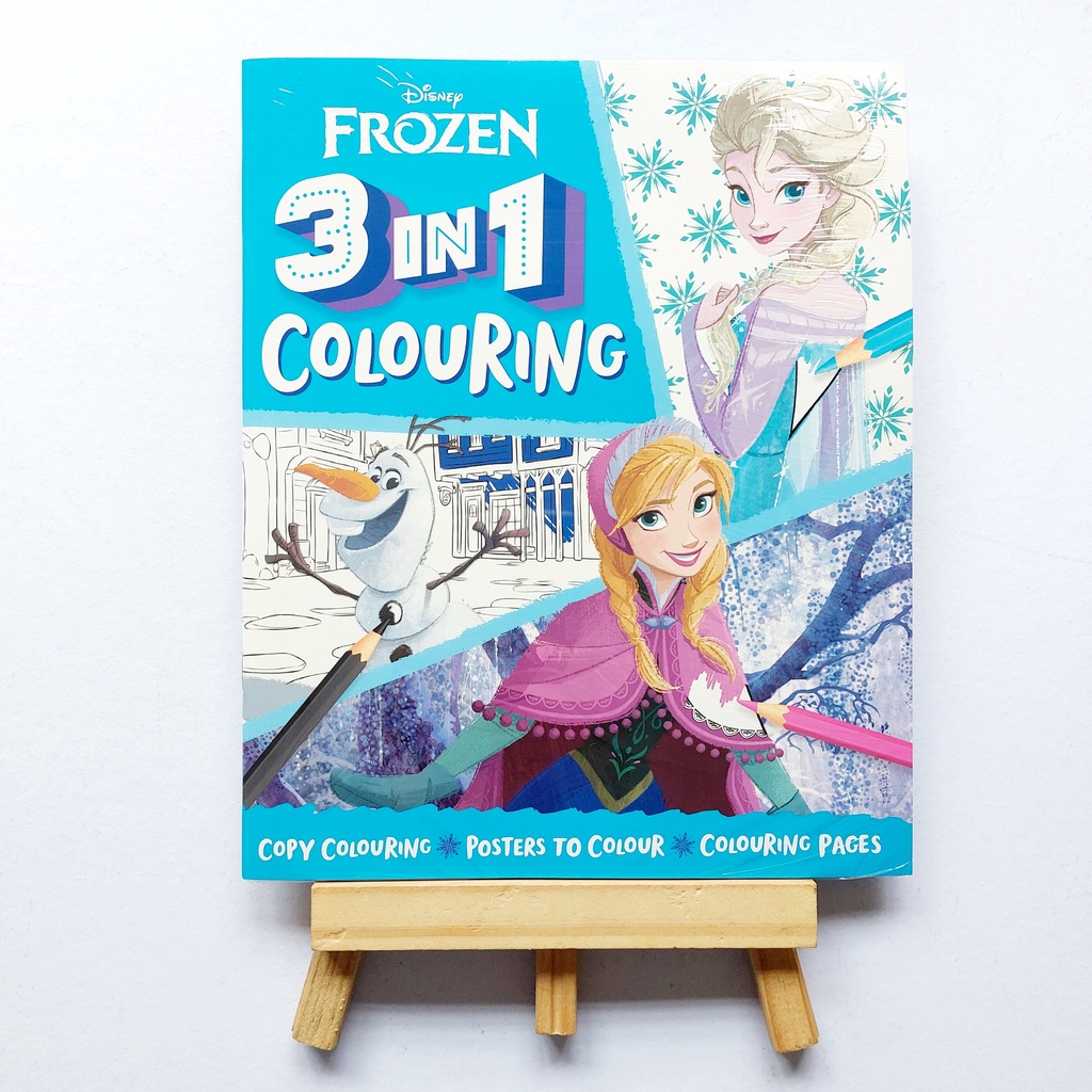 Disney Frozen 3 in 1 Colouring - Copy Colouring Activity Book | Shopee ...