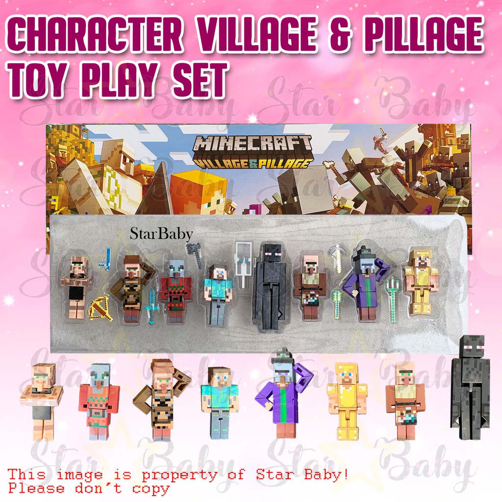 Sb Christmas Gift Birthday Gift Character Village Pillage Figures Play Set Toy For Kids Boy Shopee Philippines