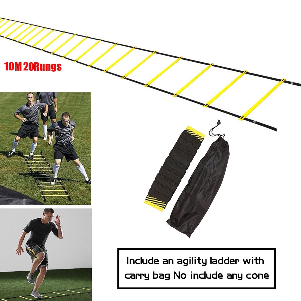 8/5m 16Rung Speed Agility Hurdles Poles Cones Ladders Football Training Sports 