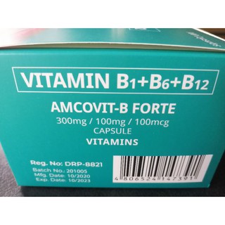 AMCOVIT B FORTE / Nervesaph Forte Vitamin B Complex B1+B6+B12 100 ...