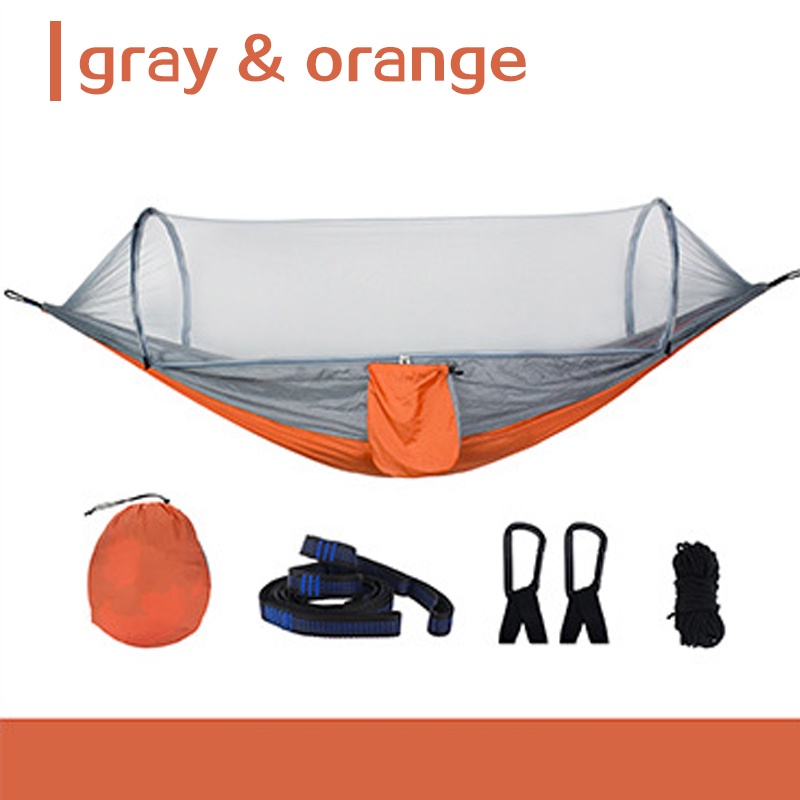 Camping Hammock with Mosquito Net PopUp Light Portable Outdoor