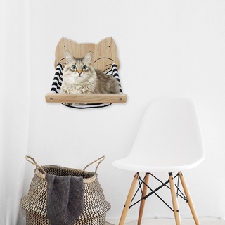 dog✆♕Wall mounted Cat Hammock Bed Pet Furniture Kitten Wall Shelf Set Cat Perch Wooden Scratching Cl