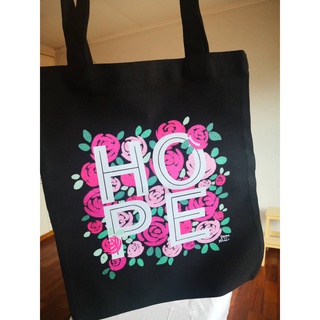 HOPE Black Tote Bag (open type)