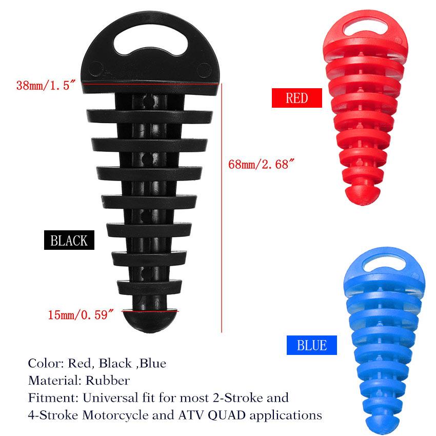 PVC Motorcycle Exhaust Motocross Tailpipe Waterproof AirBleeder Plug