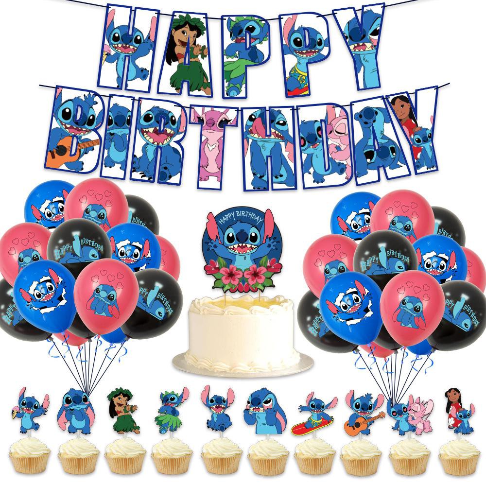 1 Set Lilo & Stitch Theme Balloon Birthday Party Balloons Stitch Party ...