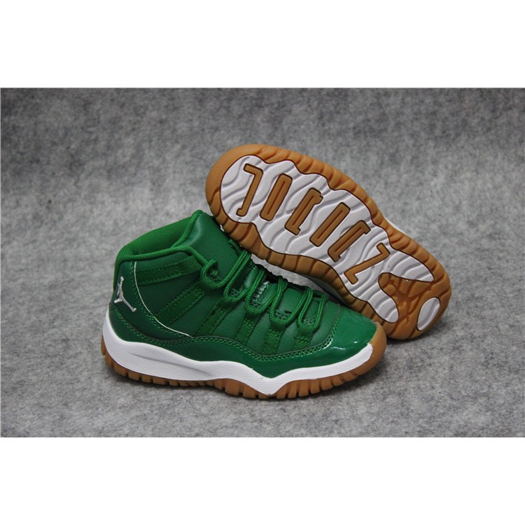 jordan 11 white and green