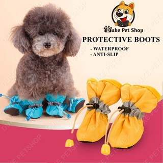 4Pcs Dog Boots Shoes Anti Slip Waterproof Puppy Rain Pet Cat Pet Socks S/M/L/XL