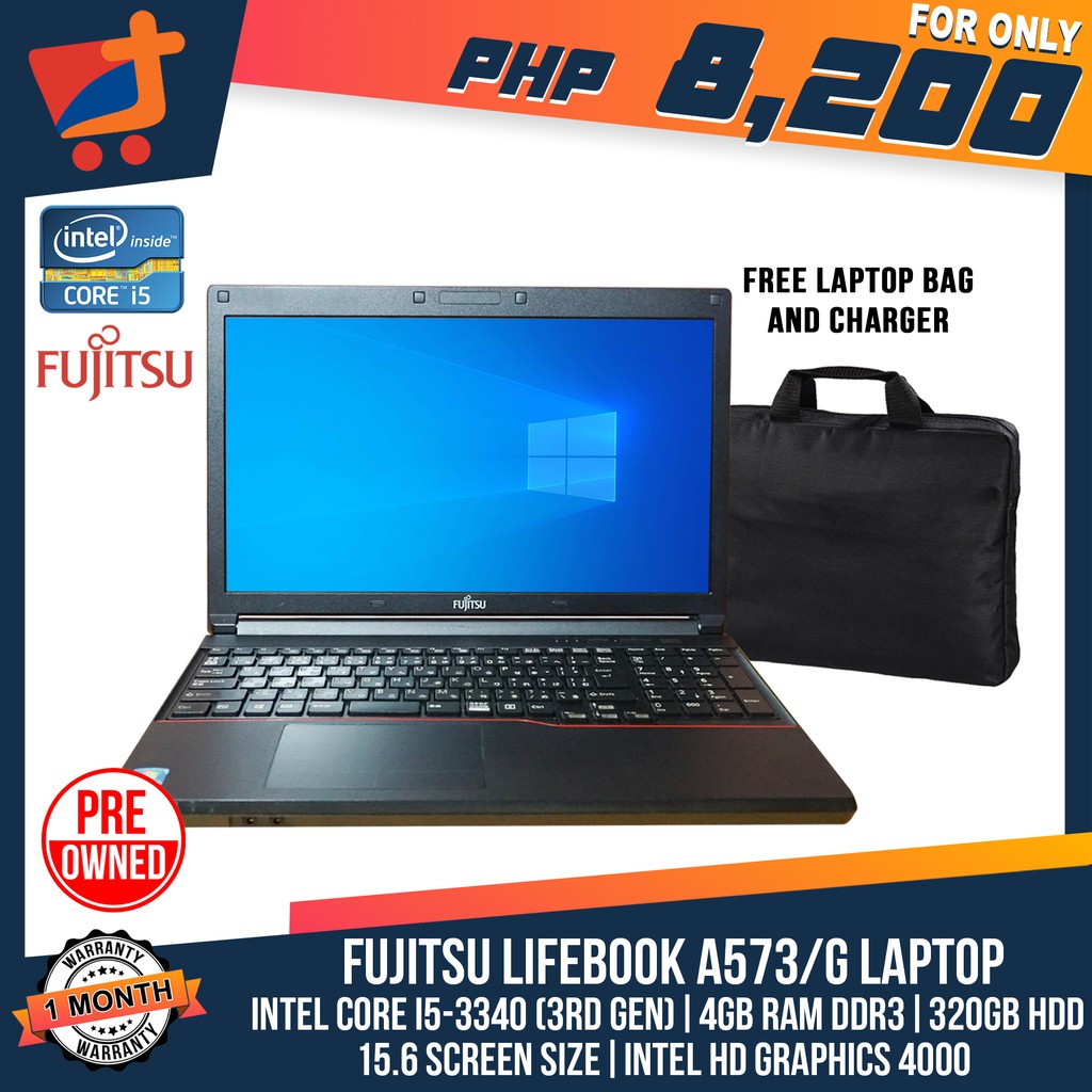 Fujitsu Lifebook A573/G 15.6"ntel Core i5 3rd Gen Notebook Laptop 4GB