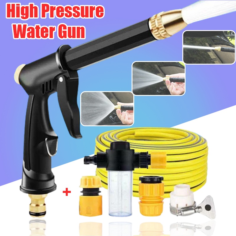 10m /15m Hose High Pressure Water Sprayer Gun Car Wash Spray Gun ...