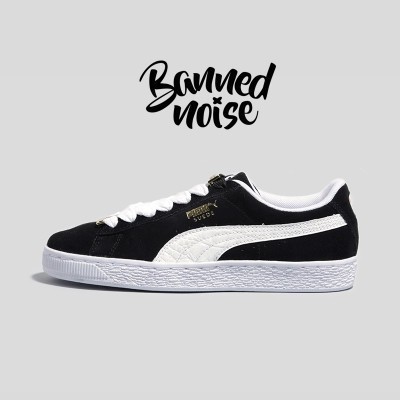 puma black n white shoes