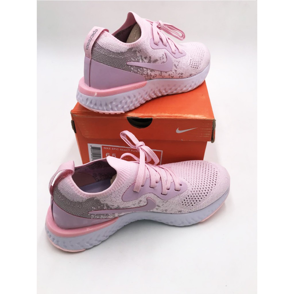 nike running epic react sneakers in pink