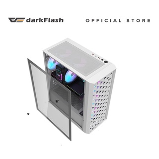 Darkflash DK351 TG w/ 4pcs ARGB Fans Mid-tower Gaming Case White ...