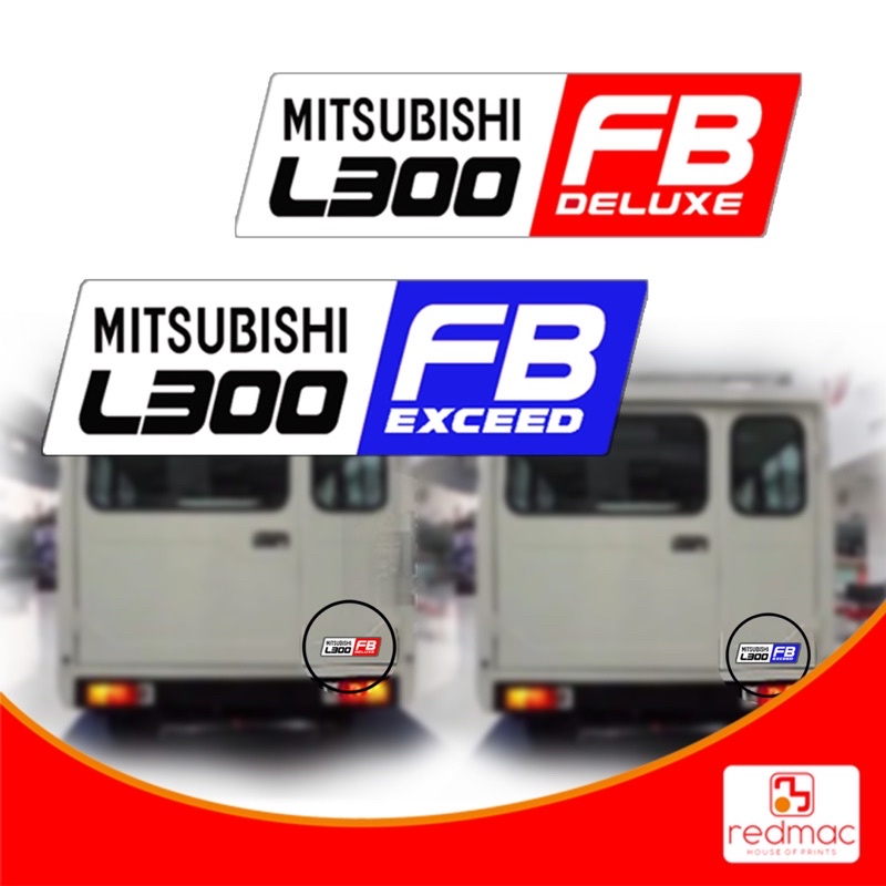 Mitsubishi L300 FB Deluxe/Exceed Replacement Sticker Computer Cut ...