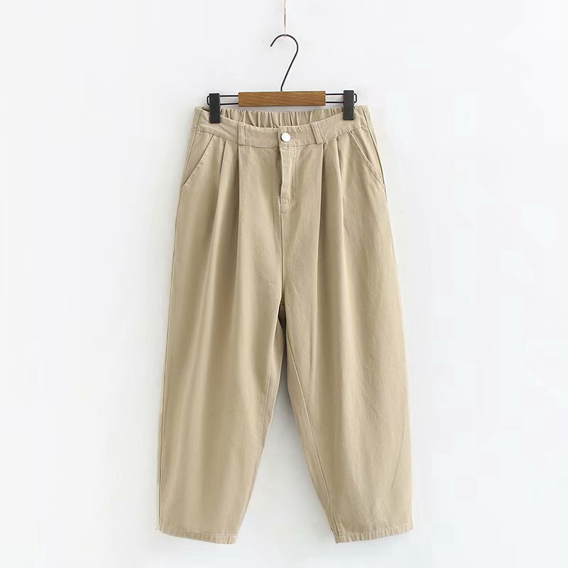 elastic khaki shorts