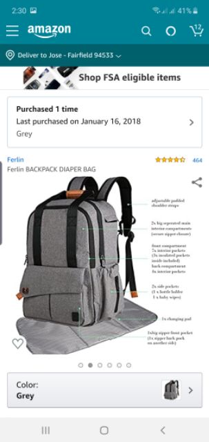 ferlin diaper backpack