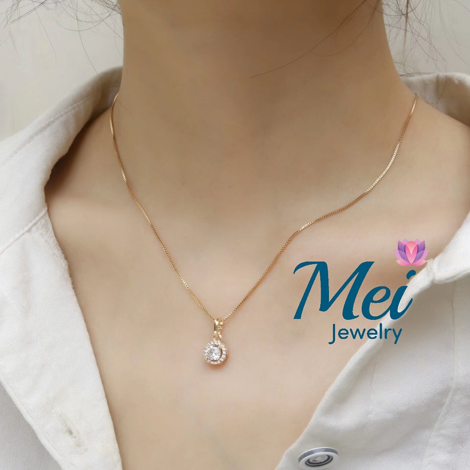 MEI Jewelry Elegant Diamond Pendant with Chain Necklace Tala by Kyla ...