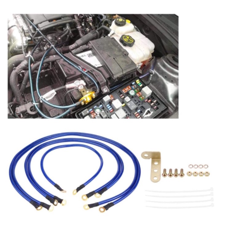 HKS Car Battery Grounding Kit Wire Cable Gauge 8 5 Point Ground Wiring