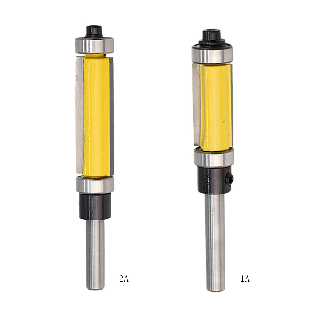 1/4 Inch Shank Pattern Flush Trim Router Bit Top and Bottom Bearing