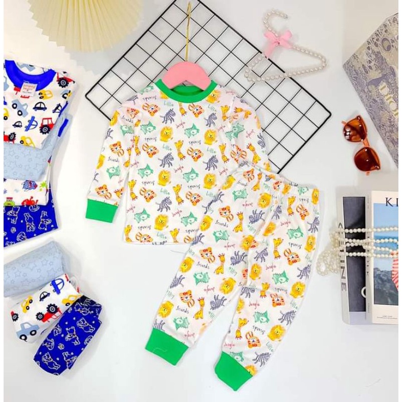 Boys Cotton Pajama Set Kids Toddlers Sleepwear Shopee Philippines