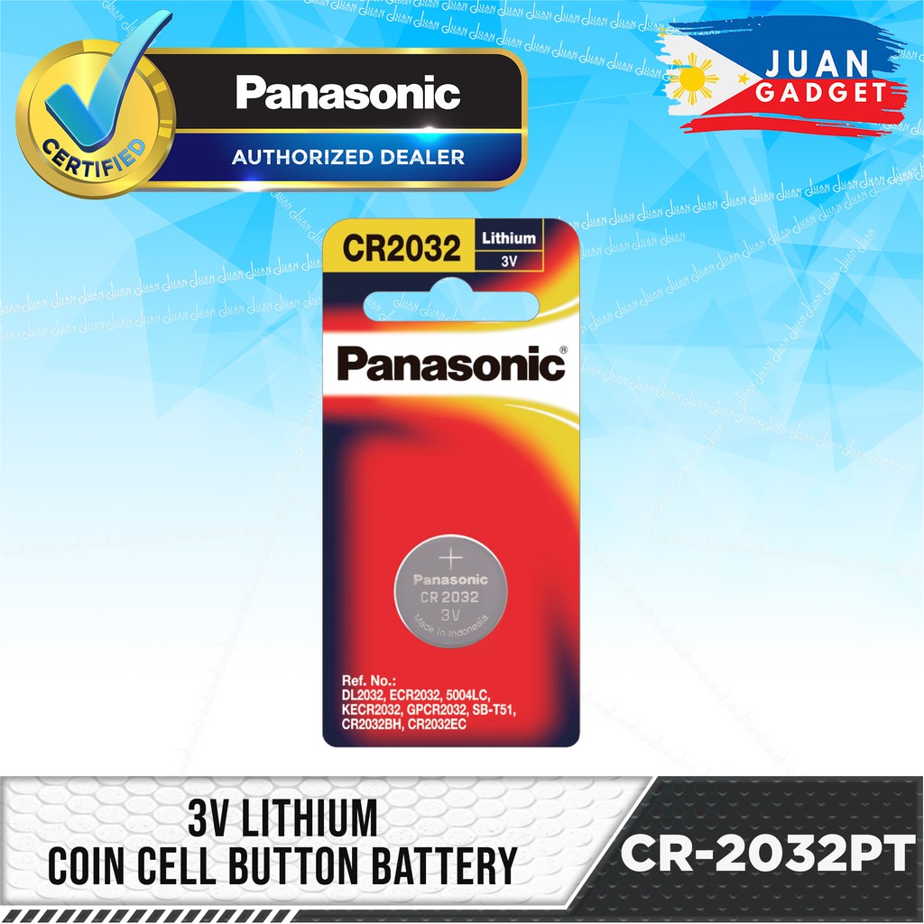 Panasonic CR2032 ECR2032 2032 Lithium Coin Cell Button Battery 3V