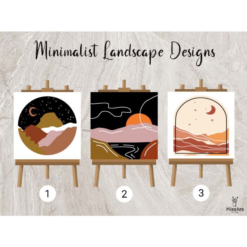 Minimalist Landscape Designs (DIY Paint By Numbers) Shopee Philippines