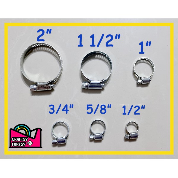 (PER PIECE) Metal Hose Clamp Galvanized and Stainless 1/2inches to