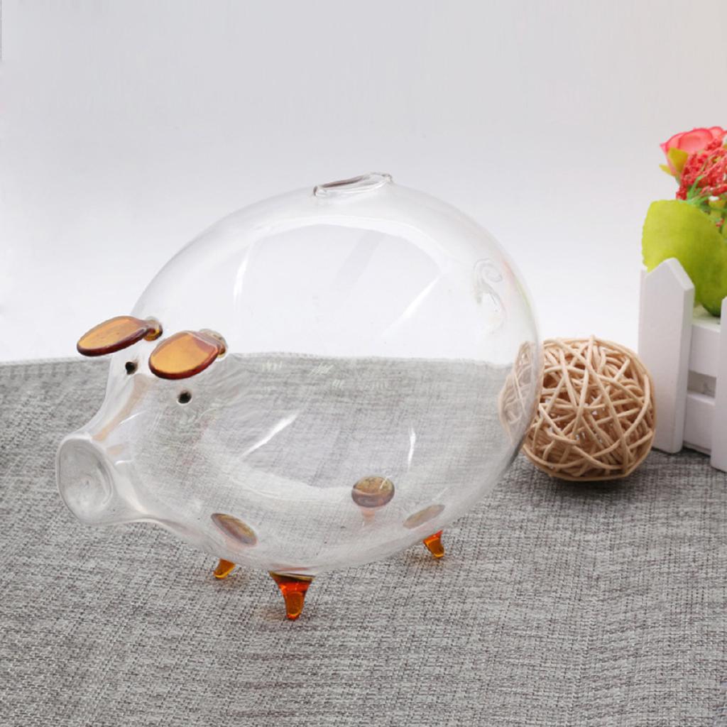 ⌘⌘Clear Glass Piggy Bank Coin Money Cash Collectible Saving Shopee