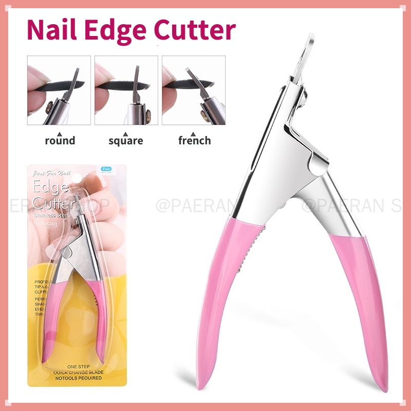 PAERAN Nail Edge Cutter UV Acrylic Fake Nails Clipper Tips Ushaped DIY French Extension Nail