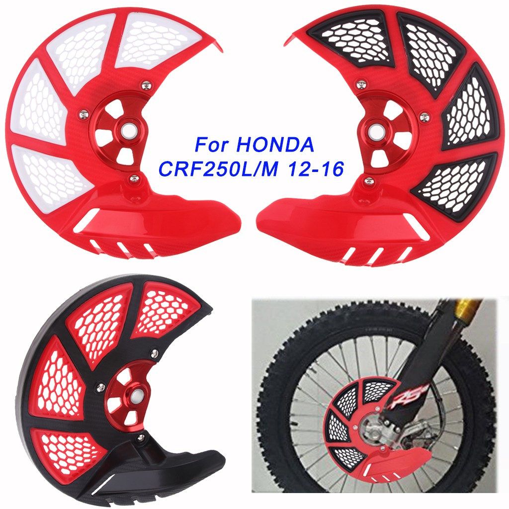 For Honda CRF250L CRF250M 12-16 Front Brake Disc Guard Case Cover Protector Red