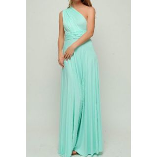 turquoise green infinity dress