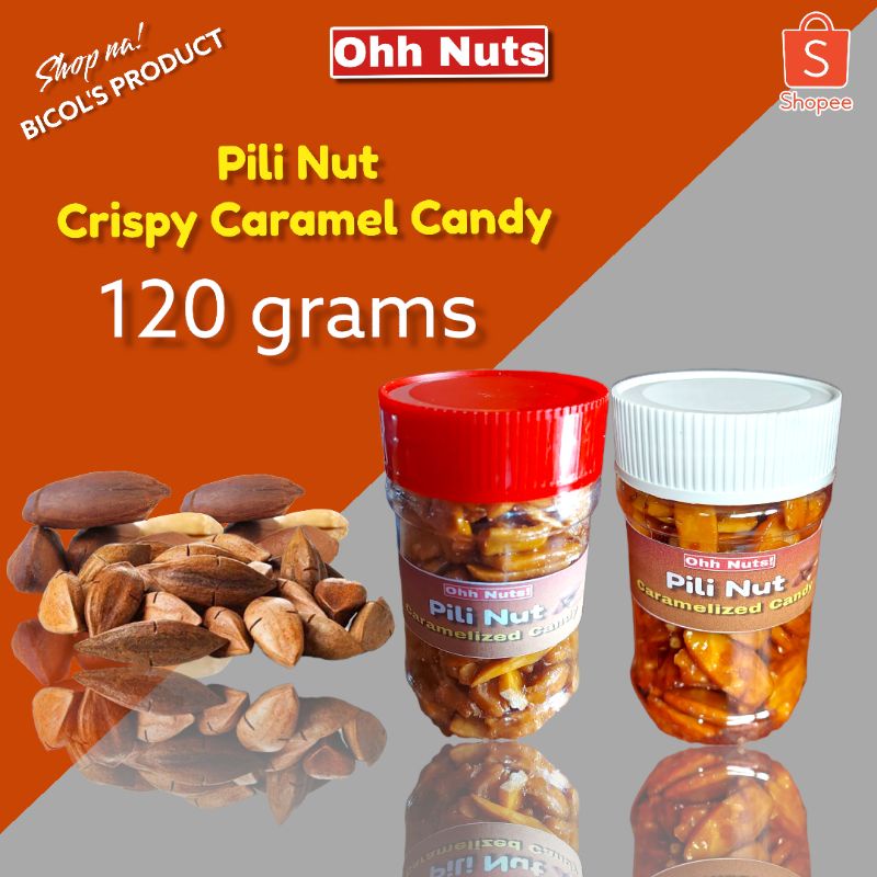 Crispy Pili Nut JAR CARAMELIZED CANDY 120grams( RED WHITE JAR) Shopee Philippines