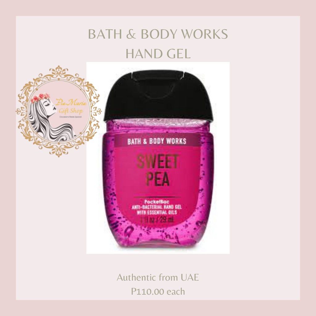 AUTHENTIC Bath & Body Works Cleansing Hand Gel SWEET PEA Shopee
