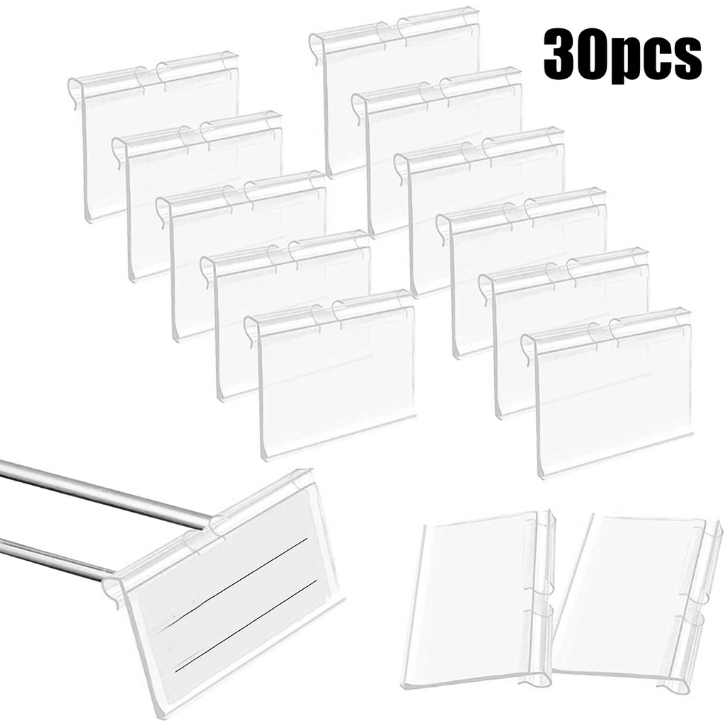 30pcs Mini PVC plastic Small Sign Display Holder Price Name Card Tag