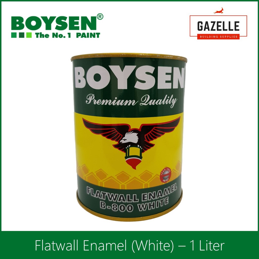 Boysen Flatwall Enamel (White) - 1L | Shopee Philippines