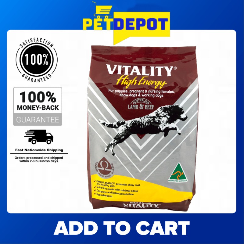 Vitality High Energy Lamb and Beef for Puppy 15kg Shopee Philippines