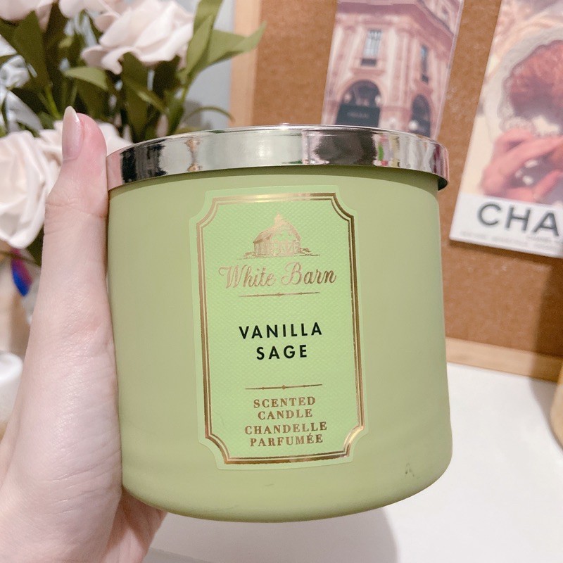 bath and body works vanilla sage candle