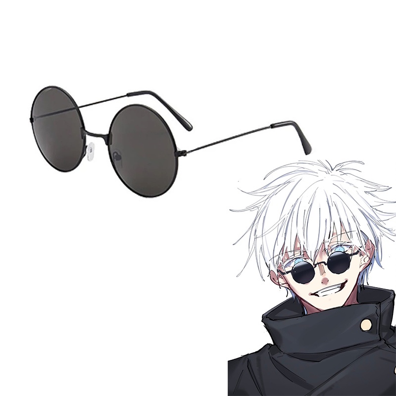 Anime Jujutsu Kaisen Gojo Satoru Cosplay Glasses Prop Metal Frame ...