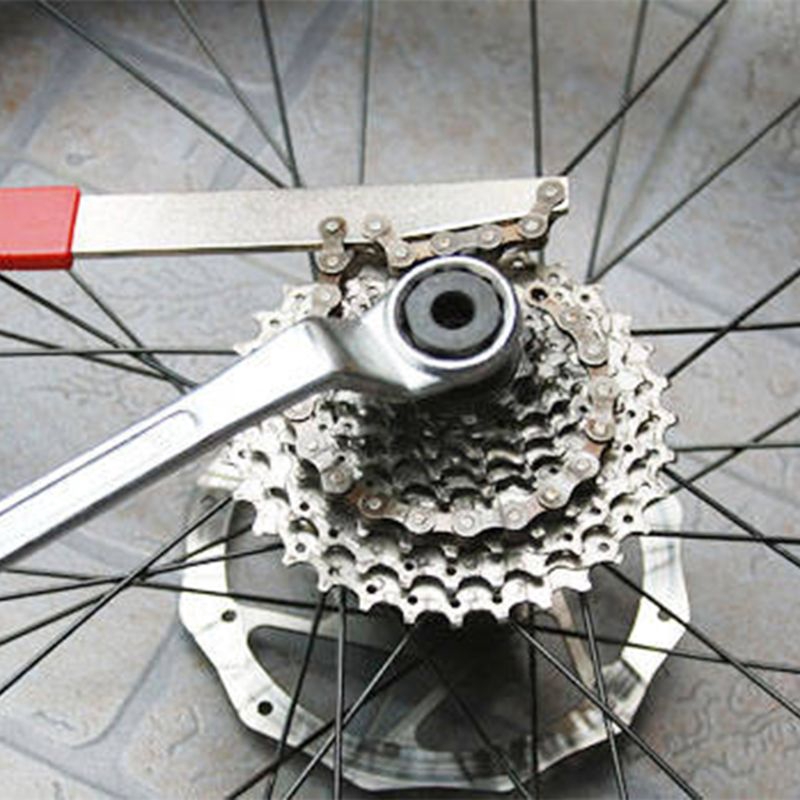 US MTB Bike Bicycle Sprocket Lock Remover Tool Cassette Freewheel Chain Whip Kit 