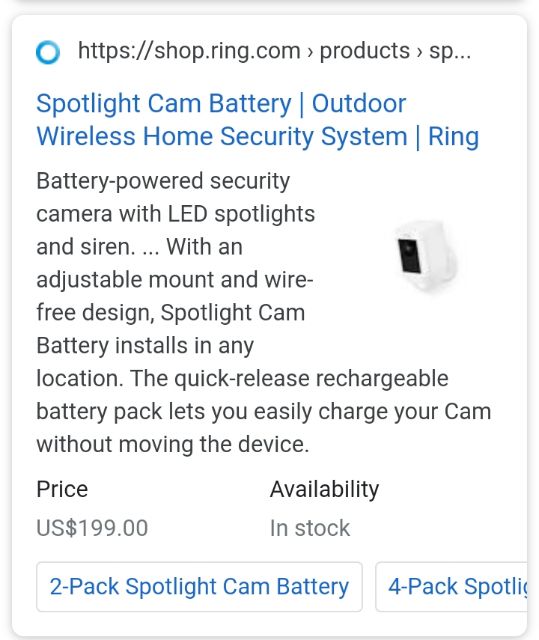 spotlight camera battery