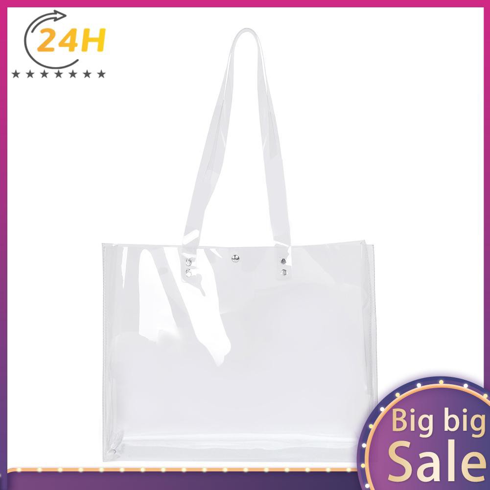 transparent beach tote