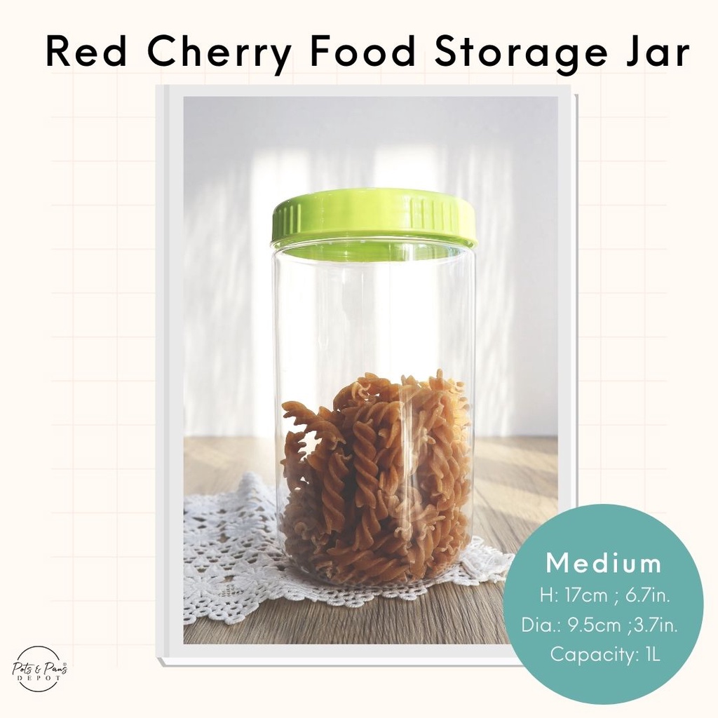 RED CHERRY Wide Mouth Food Storage Jar | Shopee Philippines