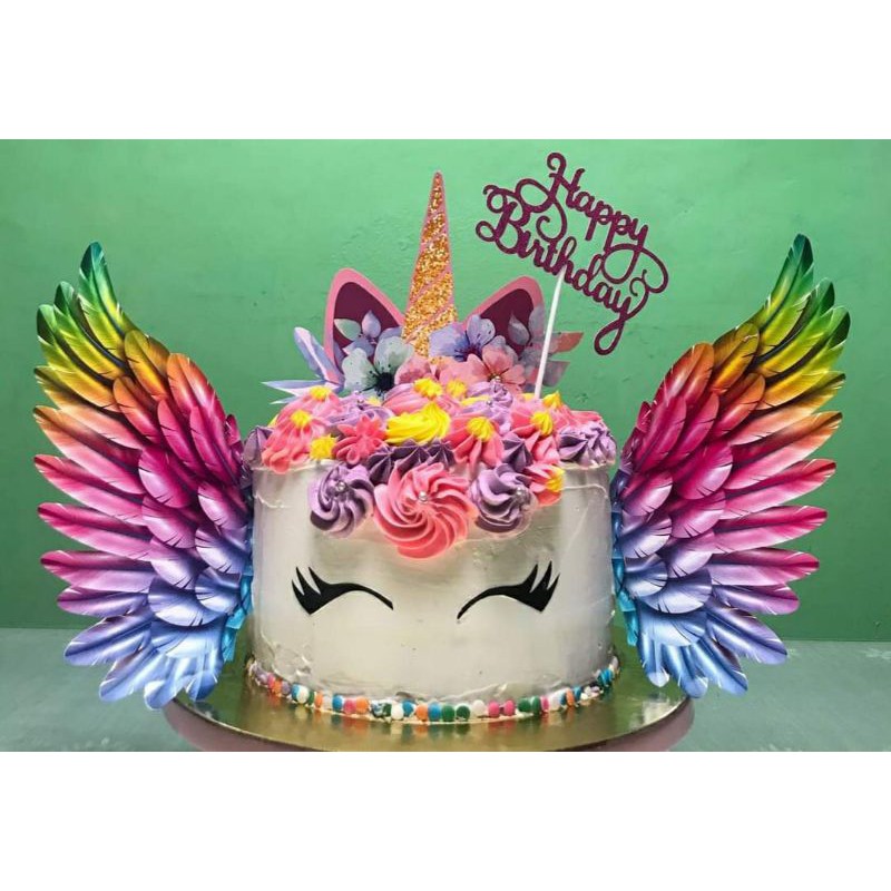 unicorn cake toppers wings horn eyes shopee philippines