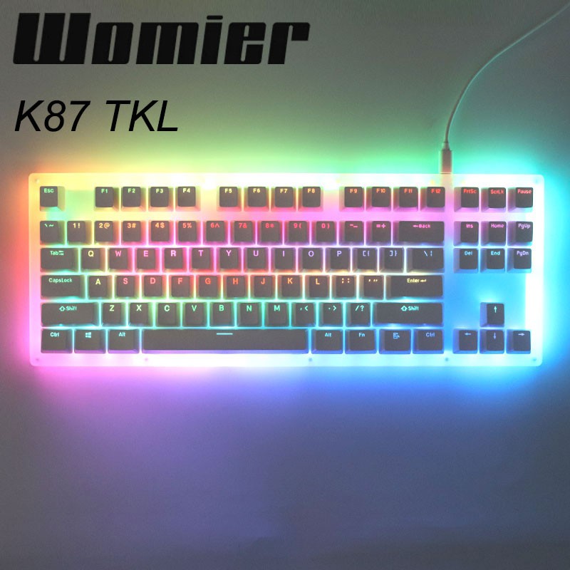 Womier K87 Mechanical Keyboard RGB 80% TKL Hot Swappable Keyboard  Translucent Acrylic Base Gateron Switch Type-c Shopee Philippines