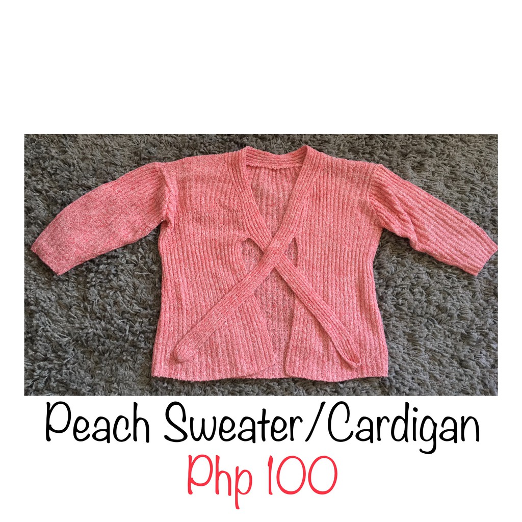 peach sweater
