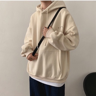 Unisex Hoodie Jacket For Men And Women Korean Fashion Smile Printed Sweatshirts Men's Oversized Long Sleeve Pullover Youth Sweater With Hooded Khaki Grey Black Blue Oversize Essentials Couple Hoodies