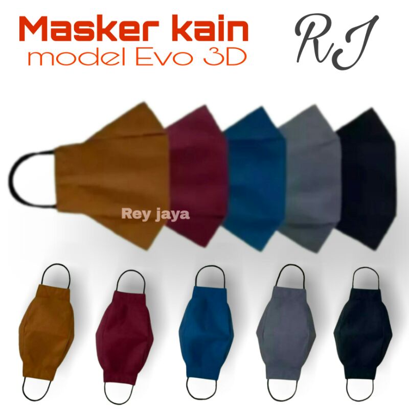 3 Layers Adult Men Fabric Masks Can Be Washed Premium / Plain Fabric
