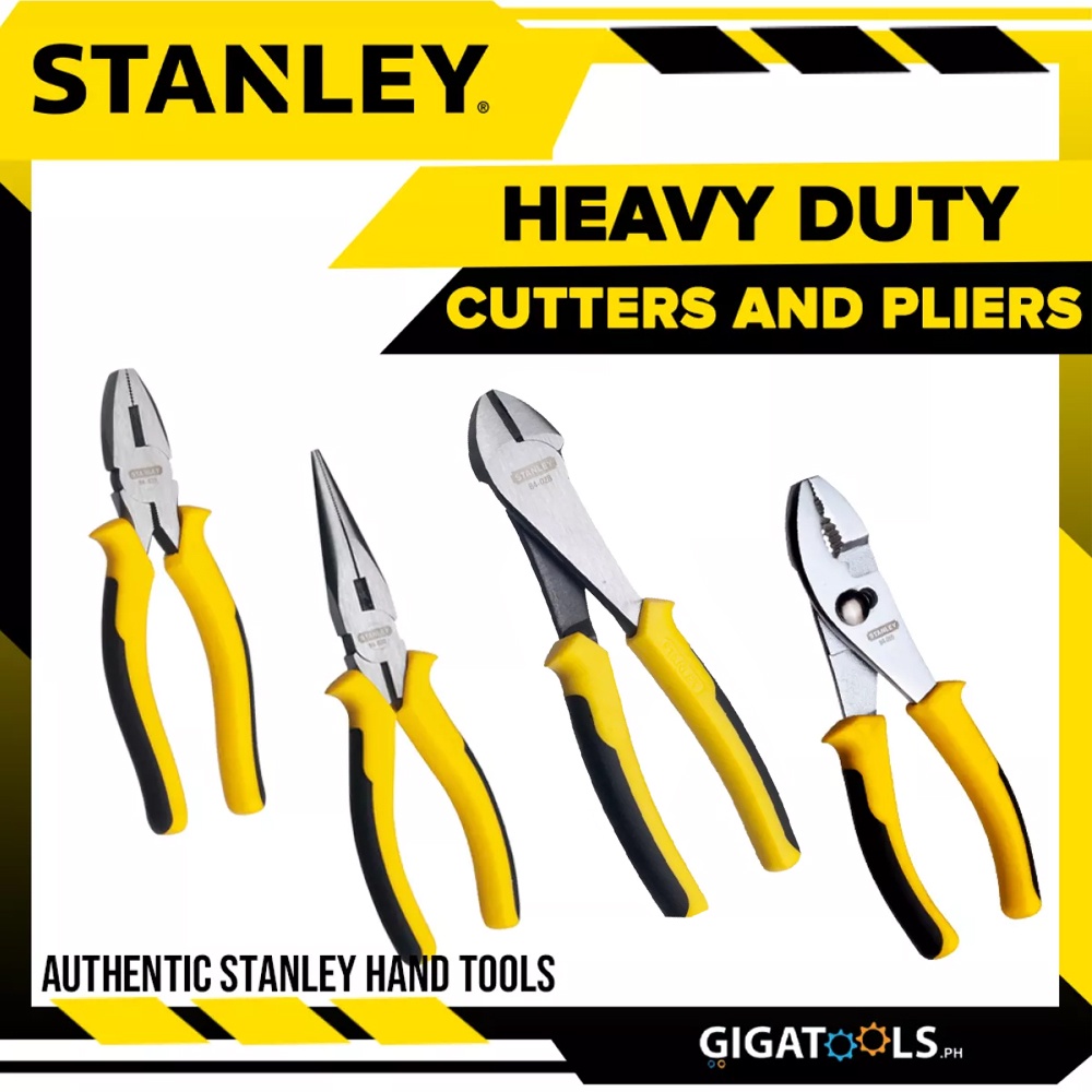 Stanley Combination Pliers / Diagonal Cutting / Long Nose / Slip Joint