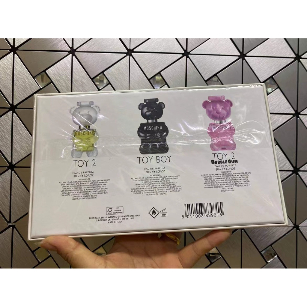 gift set moschino perfume set 3in1 toy boy moschino toy 2 bubble gum