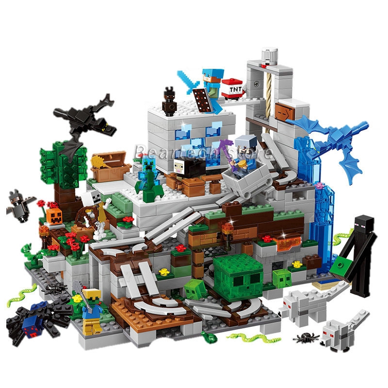 Minecraft The Mountain Cave Fit Lego Building Block With Action Figures My World Bricks Set Gifts Toys Shopee Philippines